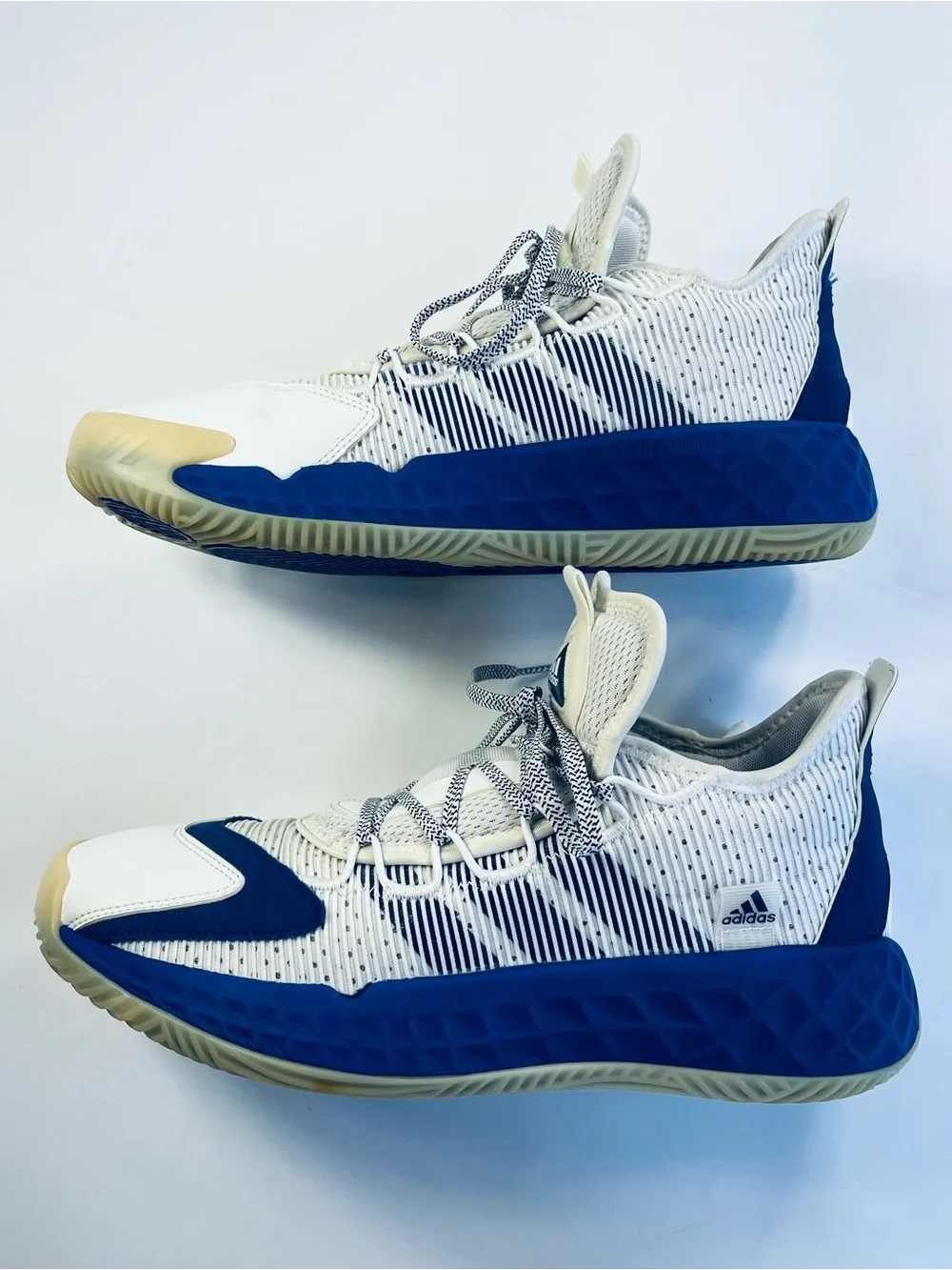 Adidas Boost Light Strike Athletic Shoes #FE9505 White Blue Men’s :10 Sneakers